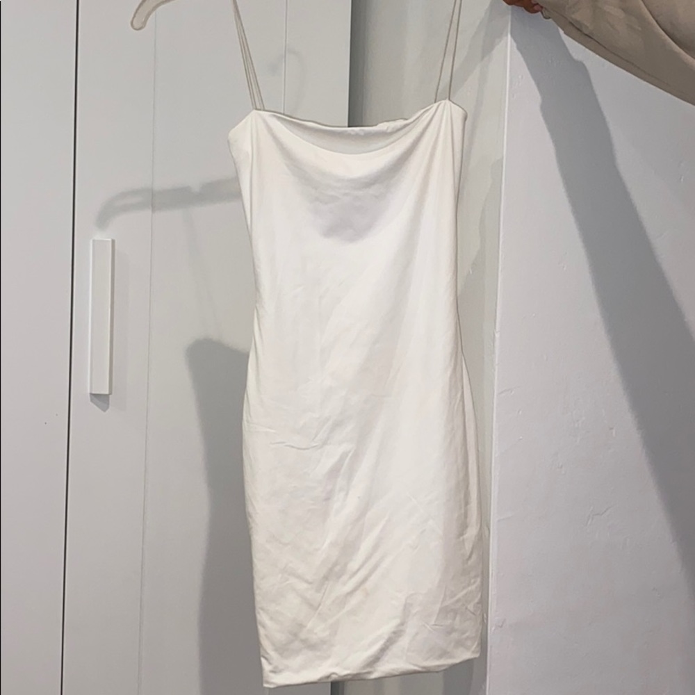 White mini dress